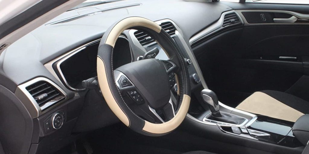 steering wheel cover - leather