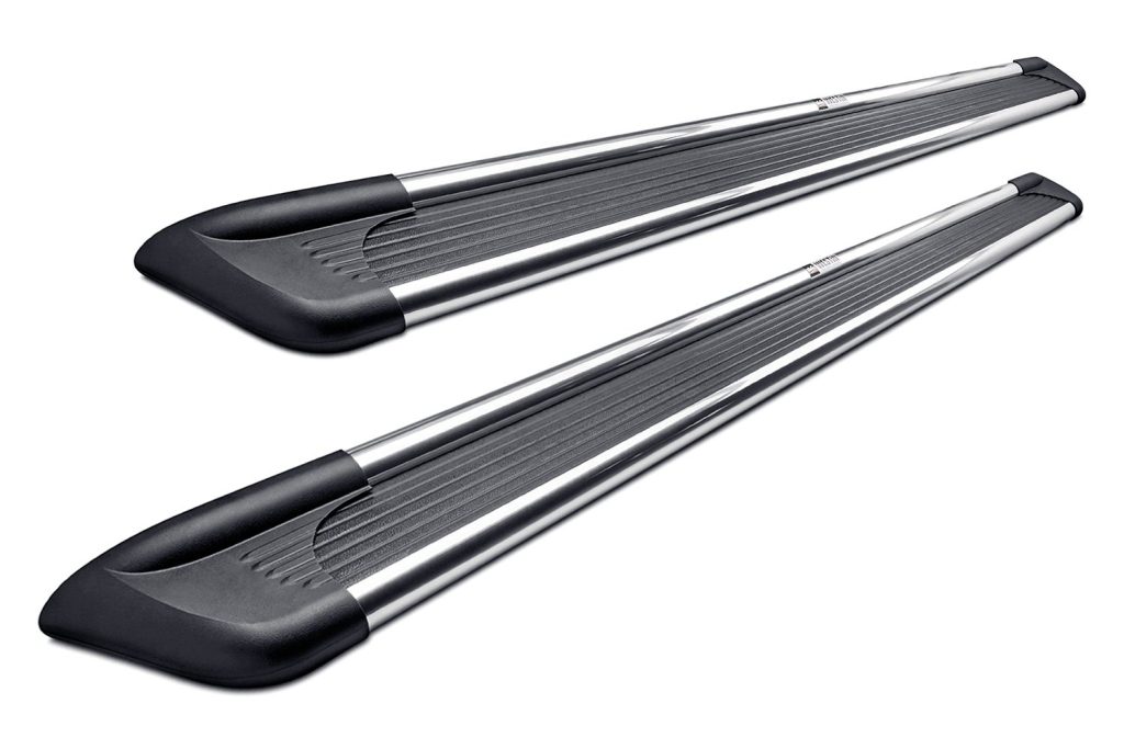 westin sure grip black with brite trim running boards