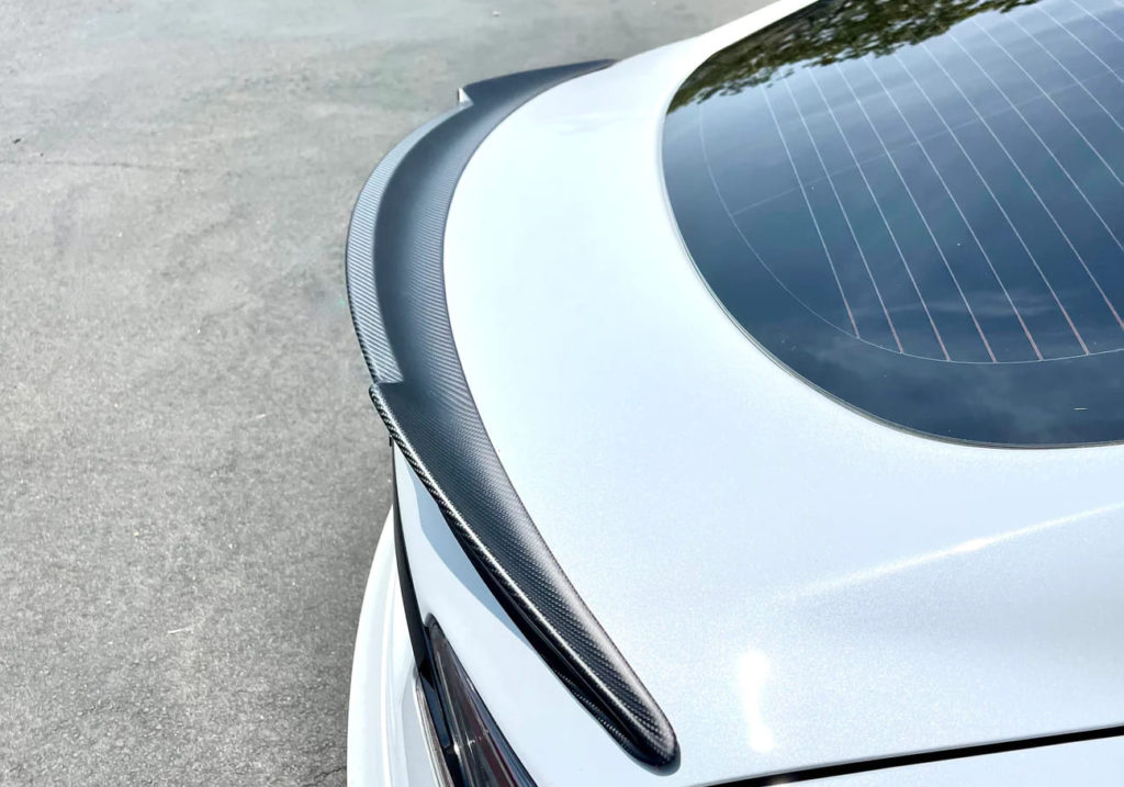 model s performance plus spoiler rear carbon fiber