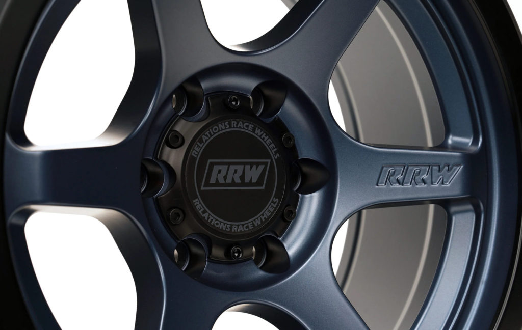 RRW RR2-S 17x8.56 lug Graphite Blue Detail