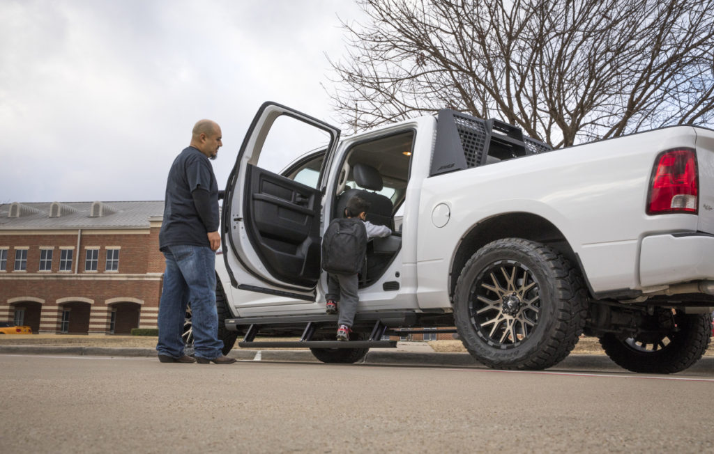 ARIES White Ram 1500 ActionTrac Running Boards