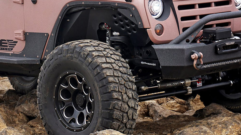 mamba m17 gloss black milled accents pink jeep wrangler