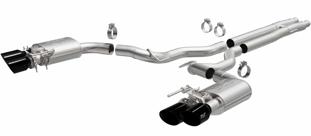 Mustang cat-back performance exhaust system quad